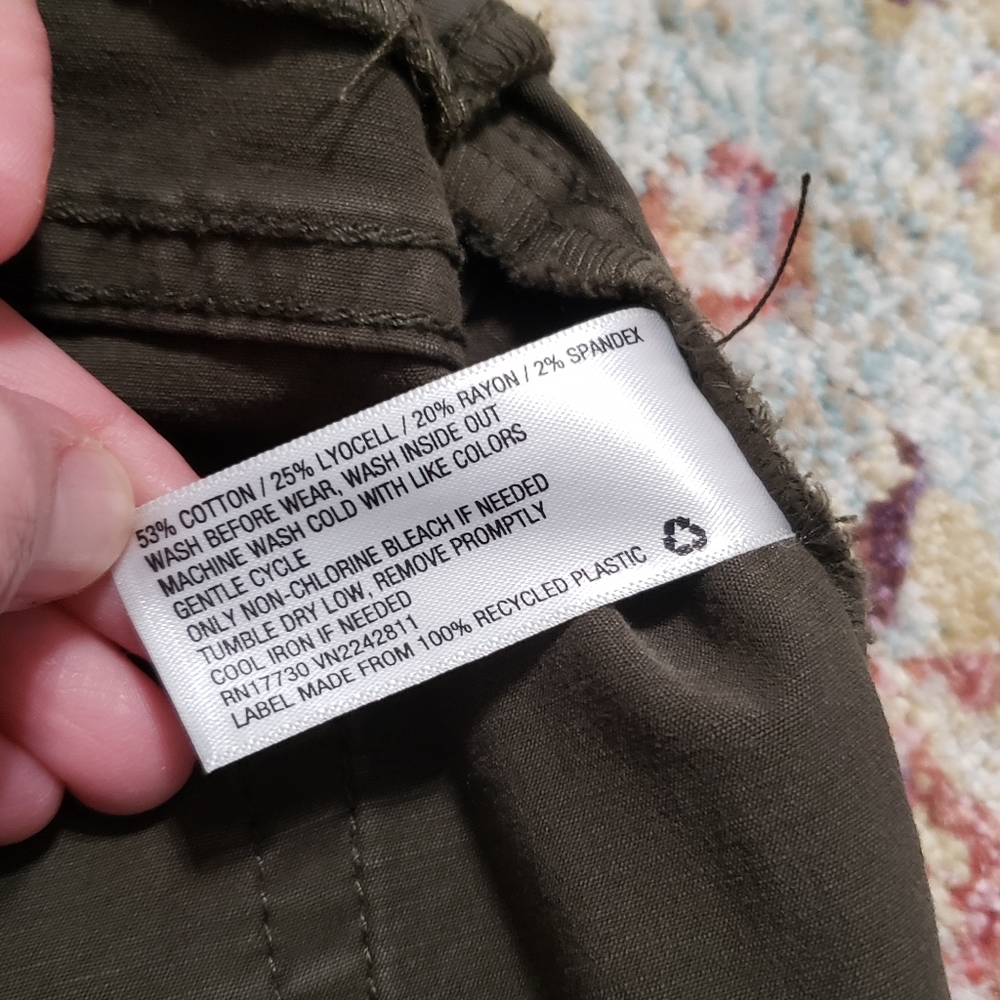 Isabel Maternity Full Panel Crossover Moto Jeggings Olive Green Size 2 - Picture 7 of 10